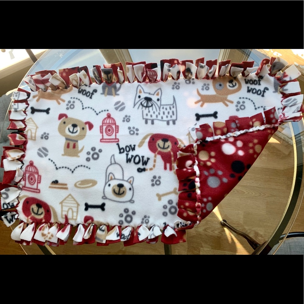 Handmade Pet/Dog fleece throw